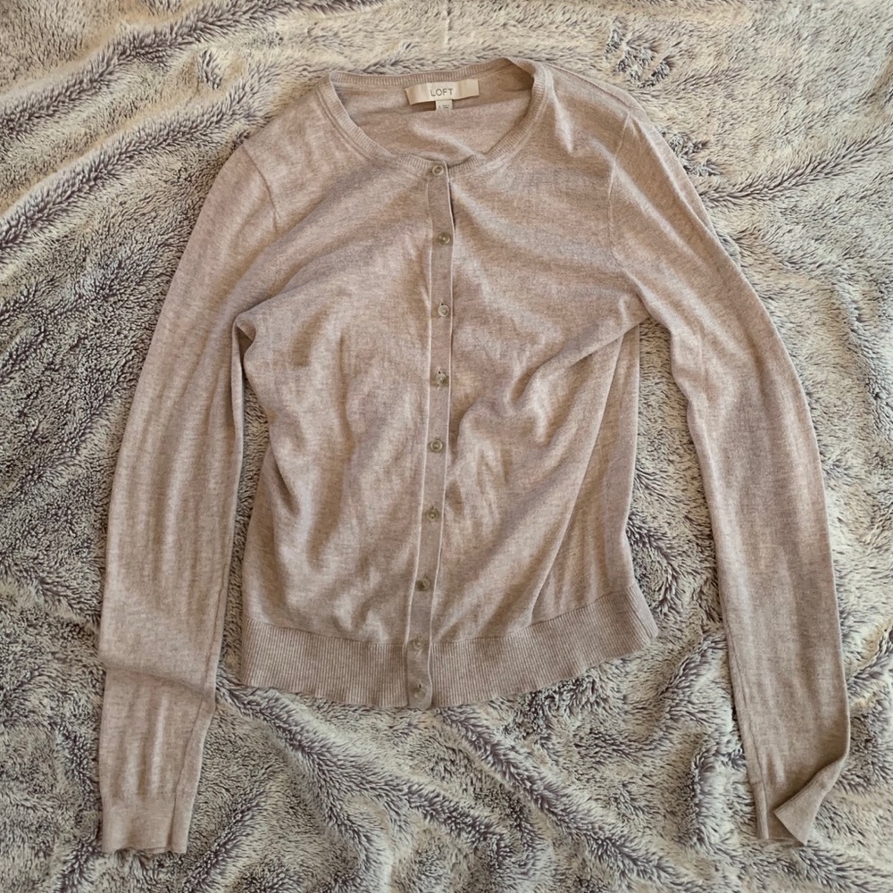 LOFT Beige Cardigan in Women’s